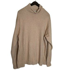 VTG LL Bean Wool Blend Turtle Neck Sweater Heather XL-T
